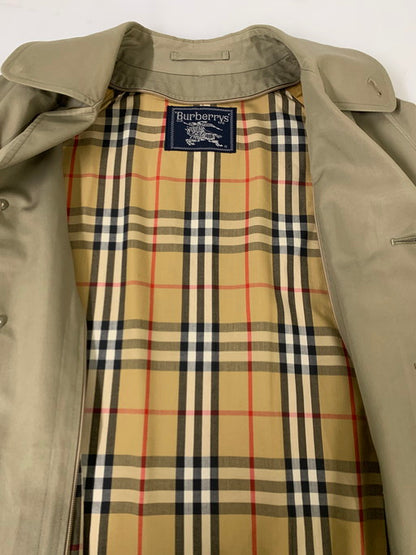 【中古品】【メンズ】 小文字タグ(Ｒ表記) 70-80S SOUTIEN COLLAR COAT 70-80年代 ステンカラーコート アウター 141-241226-jt-14-min カラー：ライトオリーブ系 万代Net店