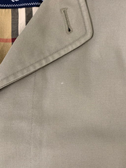 【中古品】【メンズ】 小文字タグ(Ｒ表記) 70-80S SOUTIEN COLLAR COAT 70-80年代 ステンカラーコート アウター 141-241226-jt-14-min カラー：ライトオリーブ系 万代Net店