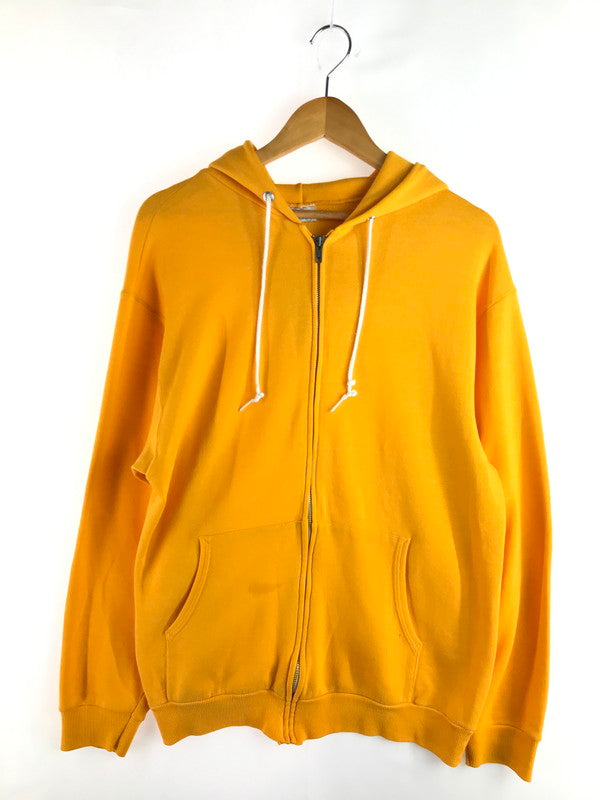 【中古品】【メンズ】 HANES ヘインズ 80'S SOLID ZIP UP HOODIE 80年代 ソリッド ジップアップ フーディー パーカー USA製 146-251027-na-04-tag サイズ：L カラー：オレンジ 万代Net店