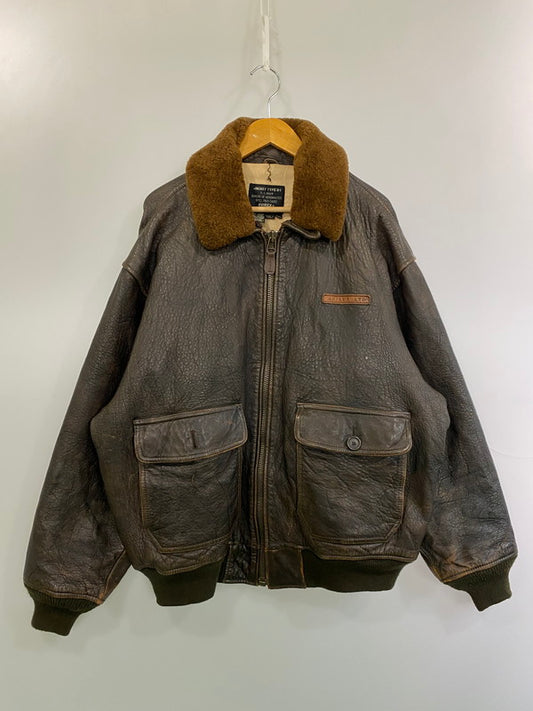 【現状渡し品】【メンズ】 AVIREX アヴィレックス AVIREX SPEC.7823 G-1 LEATHER FLIGHT JACKET レザーフライトジャケット 145-251220-zi-17-min サイズ：XXL カラー：ブラウン 万代Net店