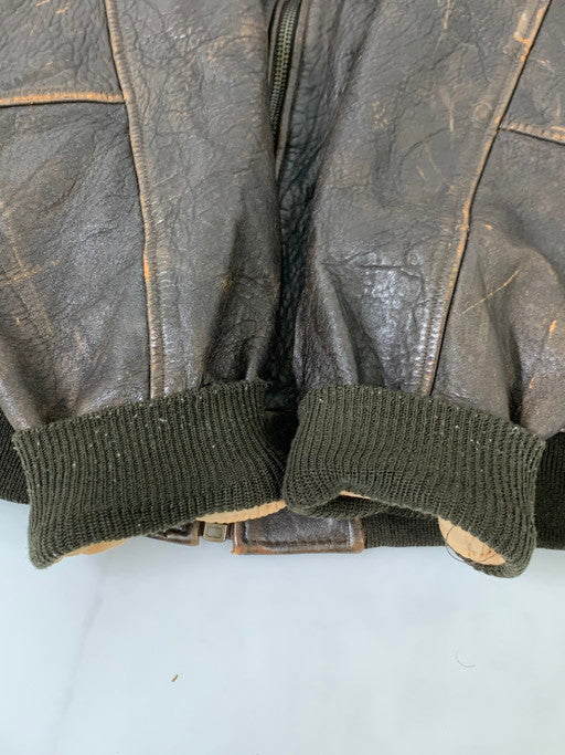 【中古品】【メンズ】 AVIREX アヴィレックス G-1 LEATHER FLIGHT JACKET SPEC.7823 G－1レザー フライトジャケット アウター 145-241226-jt-16-min サイズ：XXL カラー：ブラウン系 万代Net店