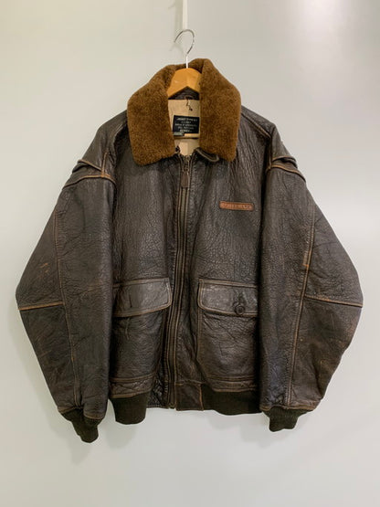 【中古品】【メンズ】 AVIREX アヴィレックス G-1 LEATHER FLIGHT JACKET SPEC.7823 G－1レザー フライトジャケット アウター 145-241226-jt-16-min サイズ：XXL カラー：ブラウン系 万代Net店