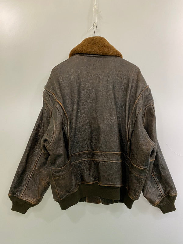 【現状渡し品】【メンズ】 AVIREX アヴィレックス AVIREX SPEC.7823 G-1 LEATHER FLIGHT JACKET レザーフライトジャケット 145-251220-zi-17-min サイズ：XXL カラー：ブラウン 万代Net店