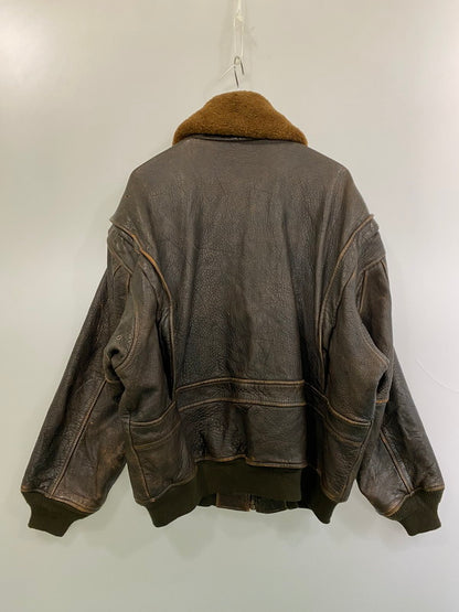 【現状渡し品】【メンズ】 AVIREX アヴィレックス AVIREX SPEC.7823 G-1 LEATHER FLIGHT JACKET レザーフライトジャケット 145-251220-zi-17-min サイズ：XXL カラー：ブラウン 万代Net店