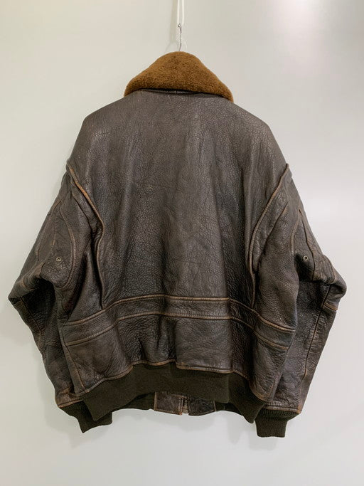 【中古品】【メンズ】 AVIREX アヴィレックス G-1 LEATHER FLIGHT JACKET SPEC.7823 G－1レザー フライトジャケット アウター 145-241226-jt-16-min サイズ：XXL カラー：ブラウン系 万代Net店