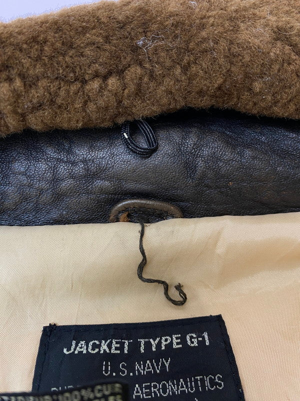 【現状渡し品】【メンズ】 AVIREX アヴィレックス AVIREX SPEC.7823 G-1 LEATHER FLIGHT JACKET レザーフライトジャケット 145-251220-zi-17-min サイズ：XXL カラー：ブラウン 万代Net店