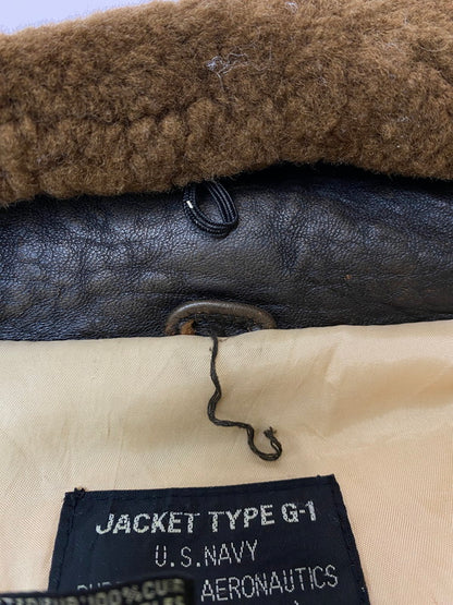 【現状渡し品】【メンズ】 AVIREX アヴィレックス AVIREX SPEC.7823 G-1 LEATHER FLIGHT JACKET レザーフライトジャケット 145-251220-zi-17-min サイズ：XXL カラー：ブラウン 万代Net店