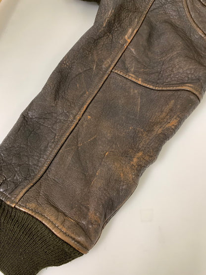 【中古品】【メンズ】 AVIREX アヴィレックス G-1 LEATHER FLIGHT JACKET SPEC.7823 G－1レザー フライトジャケット アウター 145-241226-jt-16-min サイズ：XXL カラー：ブラウン系 万代Net店