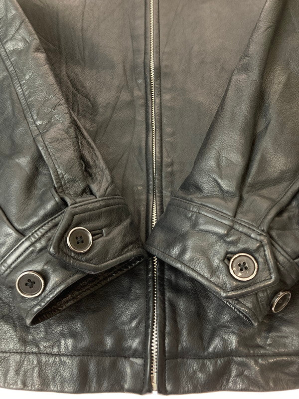 【中古品】【メンズ】  OLD GAP オールドギャップ 紺タグ 90S COW LEATHER SINGLE JACKET カウレザーシングルジャケット 146-241225-ks-13-min サイズ：L カラー：ブラック 万代Net店