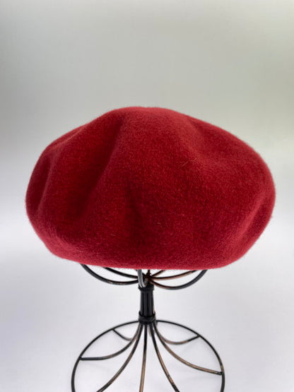 【中古品】【メンズ/レディース】 Vivienne Westwood ヴィヴィアンウエストウッド ORB WOOL BERET ウール ベレー帽 帽子 185-241226-me-12-min サイズ：S-M カラー：レッド 赤 万代Net店