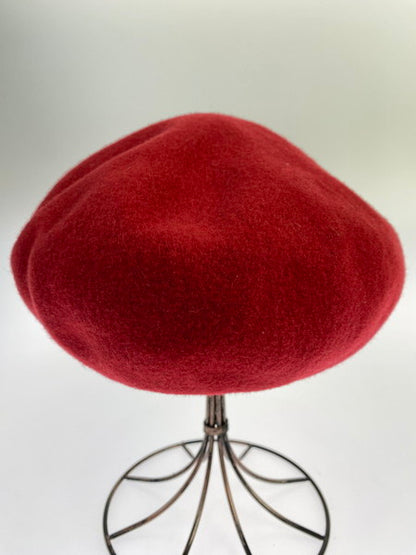 【中古品】【メンズ/レディース】 Vivienne Westwood ヴィヴィアンウエストウッド ORB WOOL BERET ウール ベレー帽 帽子 185-241226-me-12-min サイズ：S-M カラー：レッド 赤 万代Net店