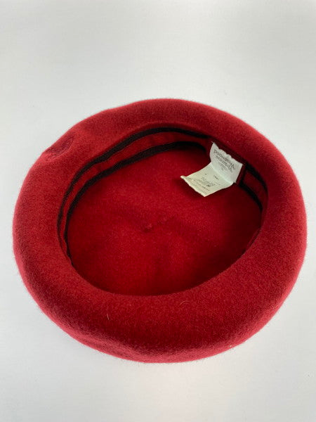 【中古品】【メンズ/レディース】 Vivienne Westwood ヴィヴィアンウエストウッド ORB WOOL BERET ウール ベレー帽 帽子 185-241226-me-12-min サイズ：S-M カラー：レッド 赤 万代Net店