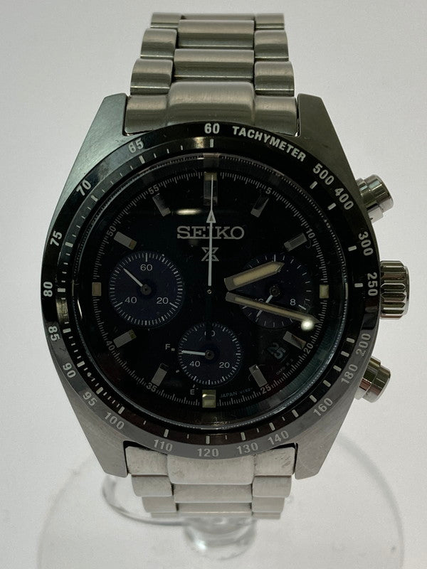 【中古品】【メンズ】 SEIKO セイコー V192-0AF0 プロスペックス スピードタイマー クロノグラフ ウォッチ 腕時計 197-250101-AB-2-min カラー：チャコール/ブラック/シルバー系 万代Net店