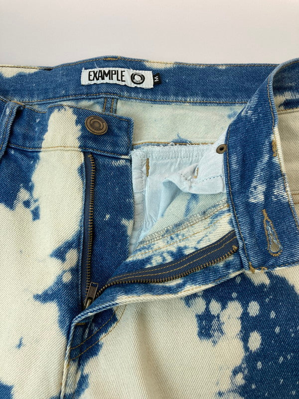 【中古品】【メンズ】 EXAMPLE エグザンプル ブリーチ加工 DENIM PANTS デニムパンツ ボトムス ズボン 153-250106-me-26-min サイズ：M カラー：インディゴ 万代Net店