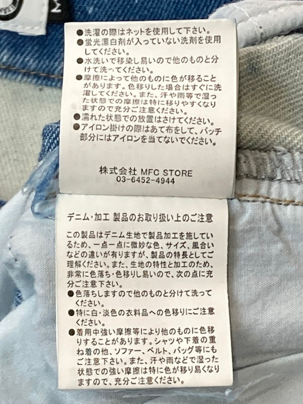 【中古品】【メンズ】 EXAMPLE エグザンプル ブリーチ加工 DENIM PANTS デニムパンツ ボトムス ズボン 153-250106-me-26-min サイズ：M カラー：インディゴ 万代Net店
