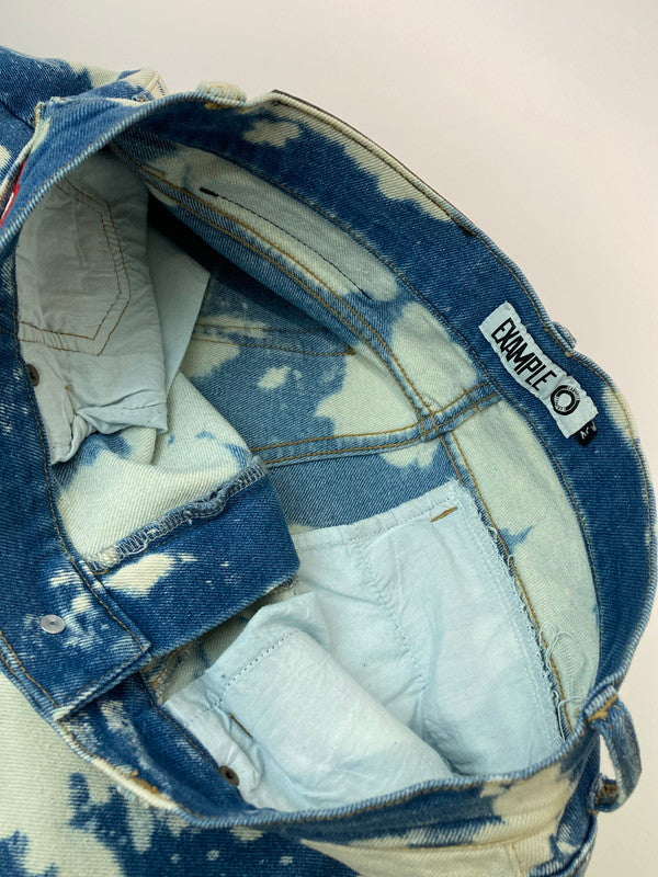 【中古品】【メンズ】 EXAMPLE エグザンプル ブリーチ加工 DENIM PANTS デニムパンツ ボトムス ズボン 153-250106-me-26-min サイズ：M カラー：インディゴ 万代Net店