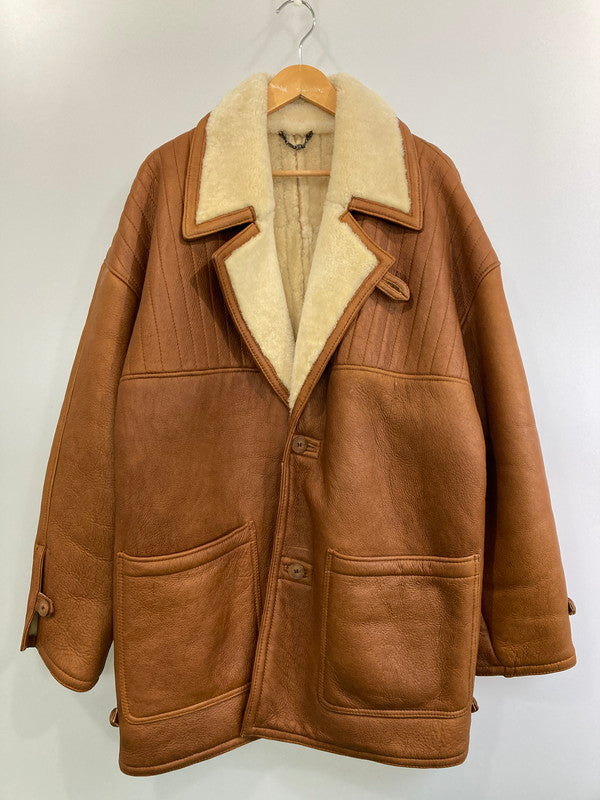 【中古品】【メンズ】  ORIGINAL SHEARLING オリジナルシアリング MOUTON COAT ムートンコート ジャケット アウター 146-250106-me-24-min サイズ：L カラー：キャメル 万代Net店