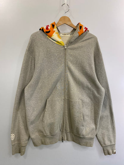 【中古品】【メンズ】  A BATHING APE  ア ベイシング エイプ MATSUYAMA CITY CAMO  2007 TIGER FULL ZIP HOODIE 松山限定 タイガー フルジップ フーディー 142-250101-cn-22-min サイズ：XL カラー：グレー系 万代Net店