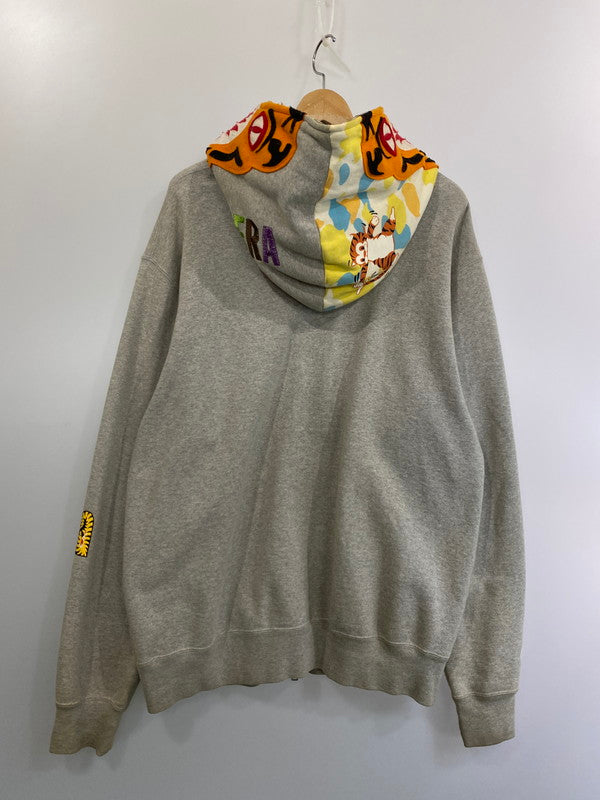 【中古品】【メンズ】  A BATHING APE  ア ベイシング エイプ MATSUYAMA CITY CAMO  2007 TIGER FULL ZIP HOODIE 松山限定 タイガー フルジップ フーディー 142-250101-cn-22-min サイズ：XL カラー：グレー系 万代Net店