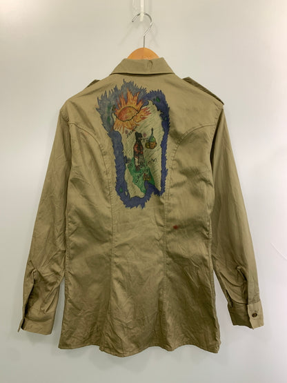 【中古品】【メンズ】 EURO MILITARY LS WORK SHIRT ユーロ ミリタリー 長袖 ワーク シャツ メンズ トップス 146-260510-em-26-min カラー：カーキ 万代Net店