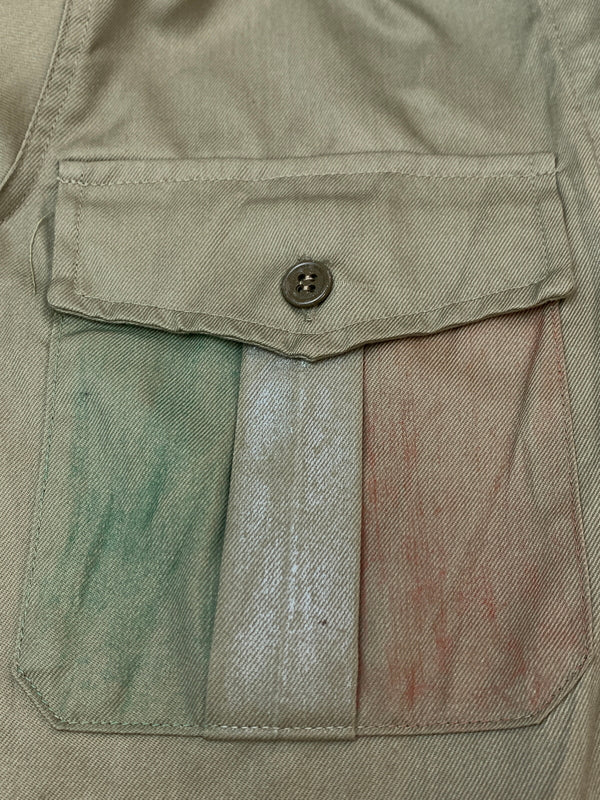 【中古品】【メンズ】 EURO MILITARY LS WORK SHIRT ユーロ ミリタリー 長袖 ワーク シャツ メンズ トップス 146-260510-em-26-min カラー：カーキ 万代Net店