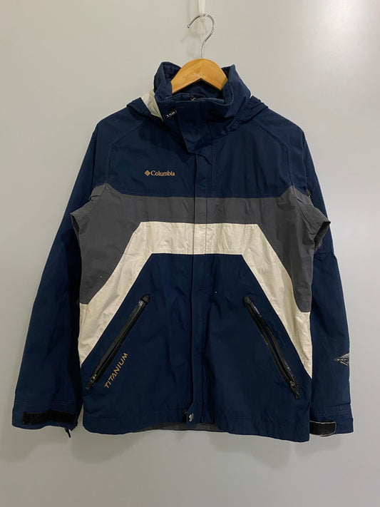 【中古品】【メンズ】 Columbia コロンビア SB7467 TITANIUM MOUNTAIN PARKA タイタニウム マウンテンパーカー アウター 144-250106-me-02-min サイズ：14/16 カラー：ネイビー/グレー系 万代Net店