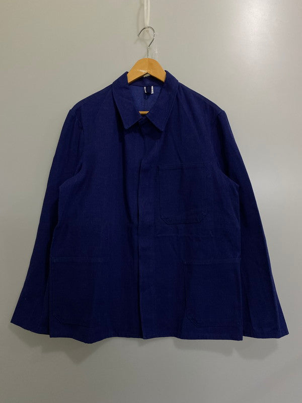 【中古品】【メンズ】  USED EURO WORK JACKET ワークジャケット アウター 146-250106-me-01-min サイズ：48 カラー：ネイビー系 万代Net店