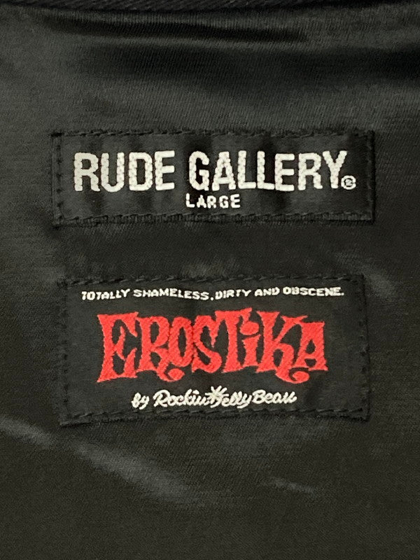 【中古品】【メンズ】 RUDE GALLERY ルードギャラリー ×EROSTIKA ROCKIN JELLY BEAN NUDE MAP VIETNAM JACKET ジャケット 142-241229-ks-04-min サイズ：L カラー：ブラック 万代Net店