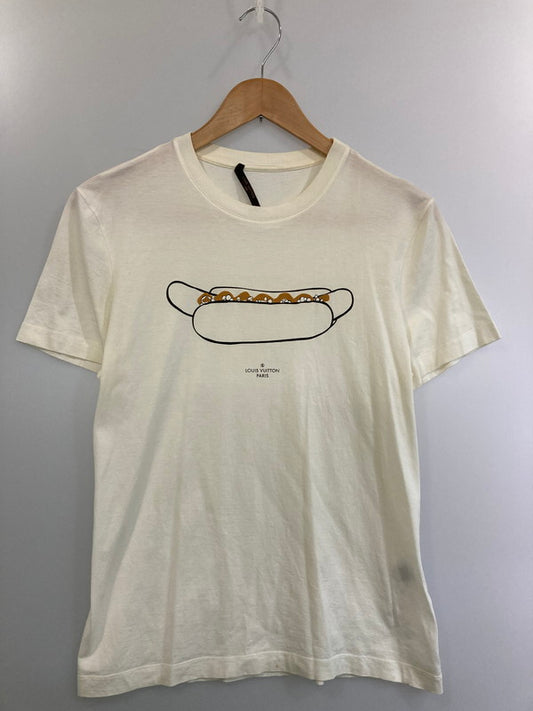 【現状渡し品】【メンズ】 LOUIS VUITTON ルイ・ヴィトン RM141M H5JR14JEZ 14SS HOTDOG PRINT TEE 半袖Tシャツ 141-250105-AS-38-min サイズ：XS カラー：ホワイト 万代Net店