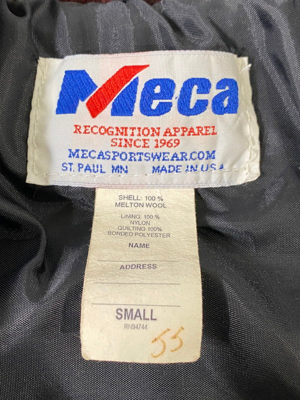 【中古品】【メンズ】  MECA メカ 90’S STADIUM JACKET スタジアム ジャケット アウター スタジャン 146-250106-me-03-min サイズ：S カラー：ダークレッド系 万代Net店