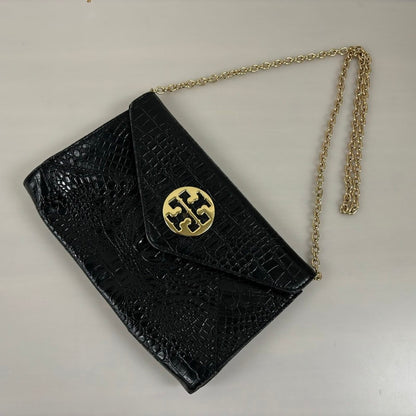 【現状渡し品】【レディース】 Tory Burch トリーバーチ CROCODILE LEATHER GOLD CHAIN BAG ショルダーバッグ 鞄 188-250105-AS-8-min カラー：ブラック 万代Net店