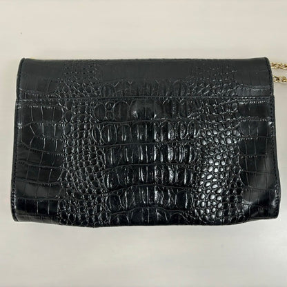 【現状渡し品】【レディース】 Tory Burch トリーバーチ CROCODILE LEATHER GOLD CHAIN BAG ショルダーバッグ 鞄 188-250105-AS-8-min カラー：ブラック 万代Net店