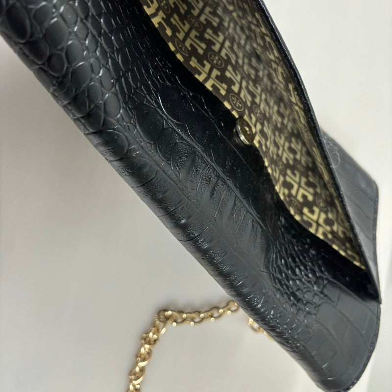 【現状渡し品】【レディース】 Tory Burch トリーバーチ CROCODILE LEATHER GOLD CHAIN BAG ショルダーバッグ 鞄 188-250105-AS-8-min カラー：ブラック 万代Net店