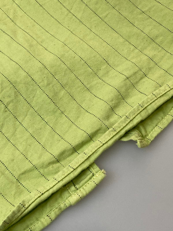 【中古品】【メンズ】 DELUXE WARE デラックスウエア ウォバッシュストライプ ワークシャツ 半袖シャツ 145-250105-AS-39-min サイズ：L カラー：グリーン系 万代Net店