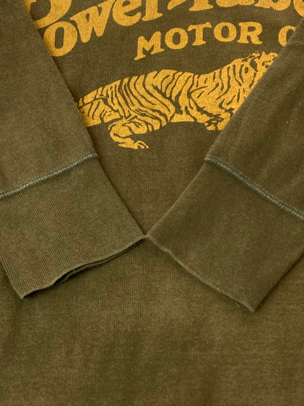 【中古品】【メンズ】 FREEWHEELERS フリーホイーラーズ POWER LUBE MOTOR OIL CREW NECK LONGSLEEVE SHIRTS クルーネックロングスリーブシャツ トップス 145-241230-ks-06-min サイズ：42 カラー：ブラウン 万代Net店