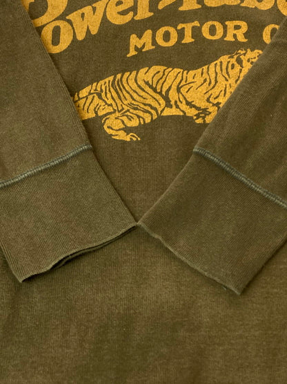 【中古品】【メンズ】 FREEWHEELERS フリーホイーラーズ POWER LUBE MOTOR OIL CREW NECK LONGSLEEVE SHIRTS クルーネックロングスリーブシャツ トップス 145-241230-ks-06-min サイズ：42 カラー：ブラウン 万代Net店