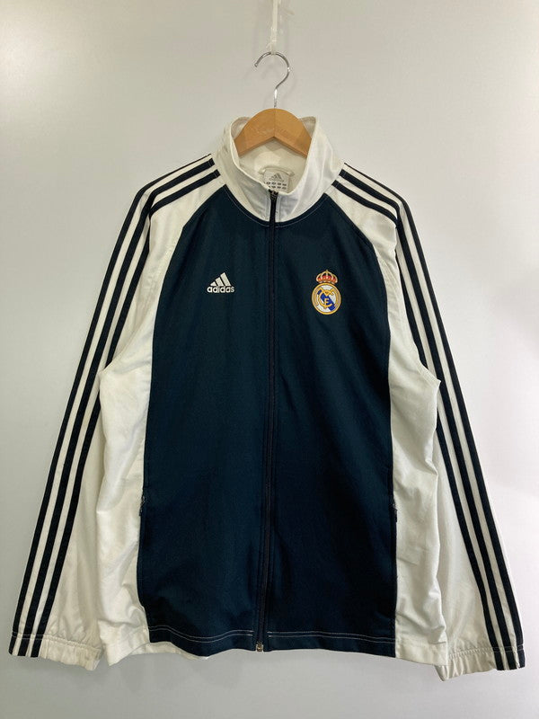 【中古品】【メンズ】 adidas アディダス 00S REAL MADRID TRACK JACKET アウター トラックジャケット 146-250108-AS-33-min サイズ：S カラー：ホワイト/ネイビー系 万代Net店