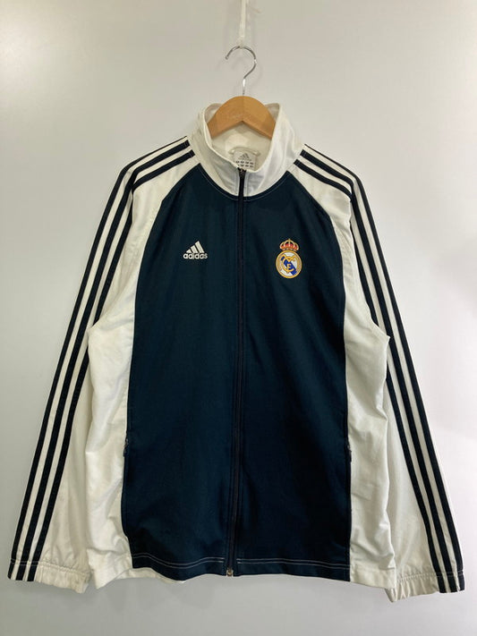 【中古品】【メンズ】 adidas アディダス 00S REAL MADRID TRACK JACKET アウター トラックジャケット 146-250108-AS-33-min サイズ：S カラー：ホワイト/ネイビー系 万代Net店