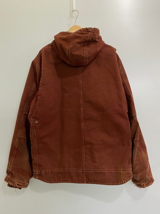 【ジャンク品】【メンズ】 Carhartt カーハート J141 CLY SHERPA LINED ACTIVE HOODED JACKET シェルパライン アクティブ フーデット ジャケット アウター 146-250109-me-33-min サイズ：XL カラー：ブラウン 万代Net店