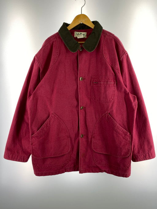 【中古品】【メンズ】 L.L.Bean エルエルビーン R641 USA製 80S HUNTING COAT ハンチングコート ジャケット アウター ライナー欠品 146-250109-me-32-min サイズ：XL カラー：レッド系 万代Net店