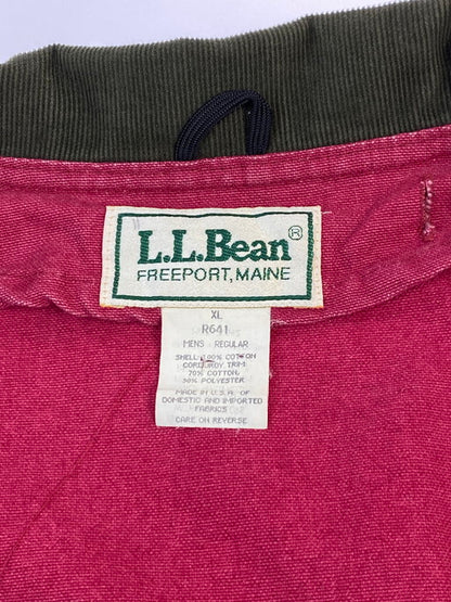 【中古品】【メンズ】 L.L.Bean エルエルビーン R641 USA製 80S HUNTING COAT ハンチングコート ジャケット アウター ライナー欠品 146-250109-me-32-min サイズ：XL カラー：レッド系 万代Net店