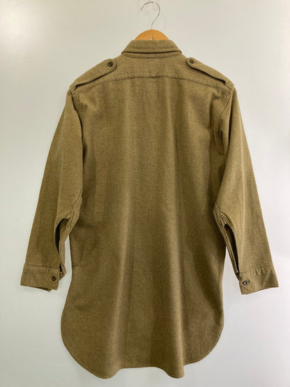 【中古品】【メンズ】 BRITISH ARMY ブリティッシュアーミー 50’S WOOL SHIRT 長袖シャツ ウール 146-250108-AS-35-min カラー：カーキ 万代Net店
