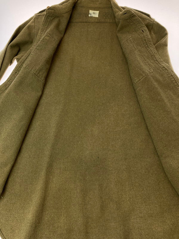 【中古品】【メンズ】 BRITISH ARMY ブリティッシュアーミー 50’S WOOL SHIRT 長袖シャツ ウール 146-250108-AS-35-min カラー：カーキ 万代Net店