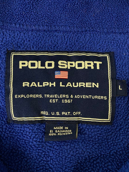 【中古品】【メンズ】 POLO SPORTS ポロスポーツ 90S FLEECE ANORAK JACKET フリース アノラック ジャケット メンズ アウター 147-250110-em-20-min サイズ：L カラー：ブルー 万代Net店