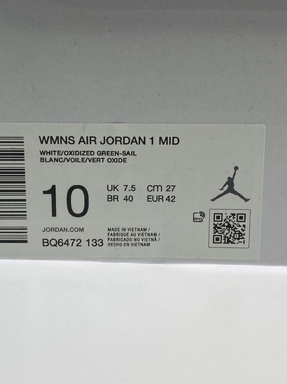 【中古美品】【メンズ】 NIKE ナイキ BQ6472-133 AMNS AIR JORDAN 1 MID GREEN エア ジョーダン 1 ミッド スニーカー シューズ 靴 160-250109-me-11-min サイズ：27.0cm US10 カラー：WHITE/OXIDIZED GREEN/SAIL 万代Net店
