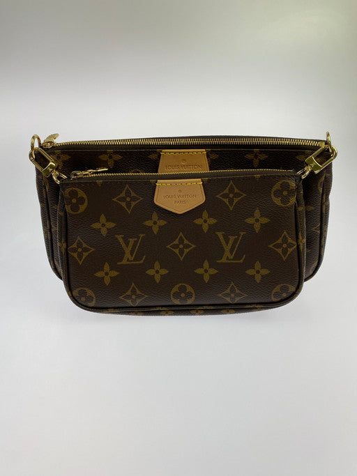 【中古美品】【メンズ/レディース】 LOUIS VUITTON ルイ・ヴィトン M44840 モノグラム ミュルティ ポシェットアクセソワール ローズクレール ショルダーバッグ 179-250109-me-16-min カラー：ブラウン 万代Net店