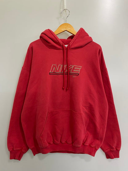 【中古品】【メンズ】 NIKE ナイキ LOGO PULLOVER HOODIE カナダ製 90'S ロゴ プルオーバーフーディー パーカー ９０年代 146-250110-em-12-min サイズ：XL カラー：レッド 万代Net店