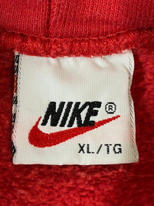 【中古品】【メンズ】 NIKE ナイキ LOGO PULLOVER HOODIE カナダ製 90'S ロゴ プルオーバーフーディー パーカー ９０年代 146-250110-em-12-min サイズ：XL カラー：レッド 万代Net店