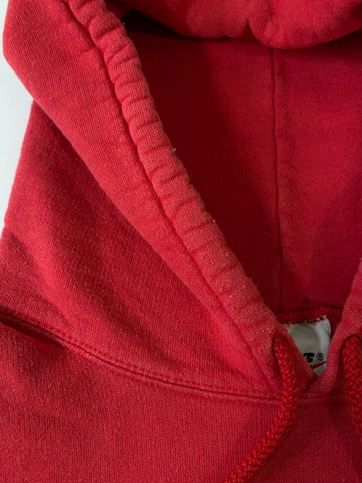 【中古品】【メンズ】 NIKE ナイキ LOGO PULLOVER HOODIE カナダ製 90'S ロゴ プルオーバーフーディー パーカー ９０年代 146-250110-em-12-min サイズ：XL カラー：レッド 万代Net店