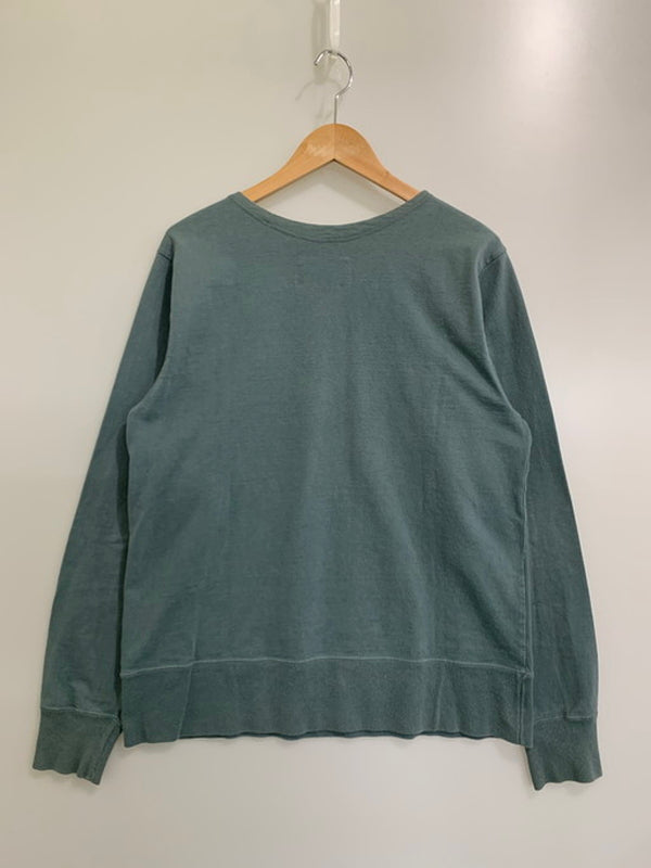 【中古品】【メンズ】 NECESSARY OR UNNECESSARY ネセサリーオアアンネセサリー MAC COTTON L S TEE ロングスリーブTシャツ 長袖 トップス 140-250111-cn-1-min サイズ：L カラー：グリーン系 万代Net店